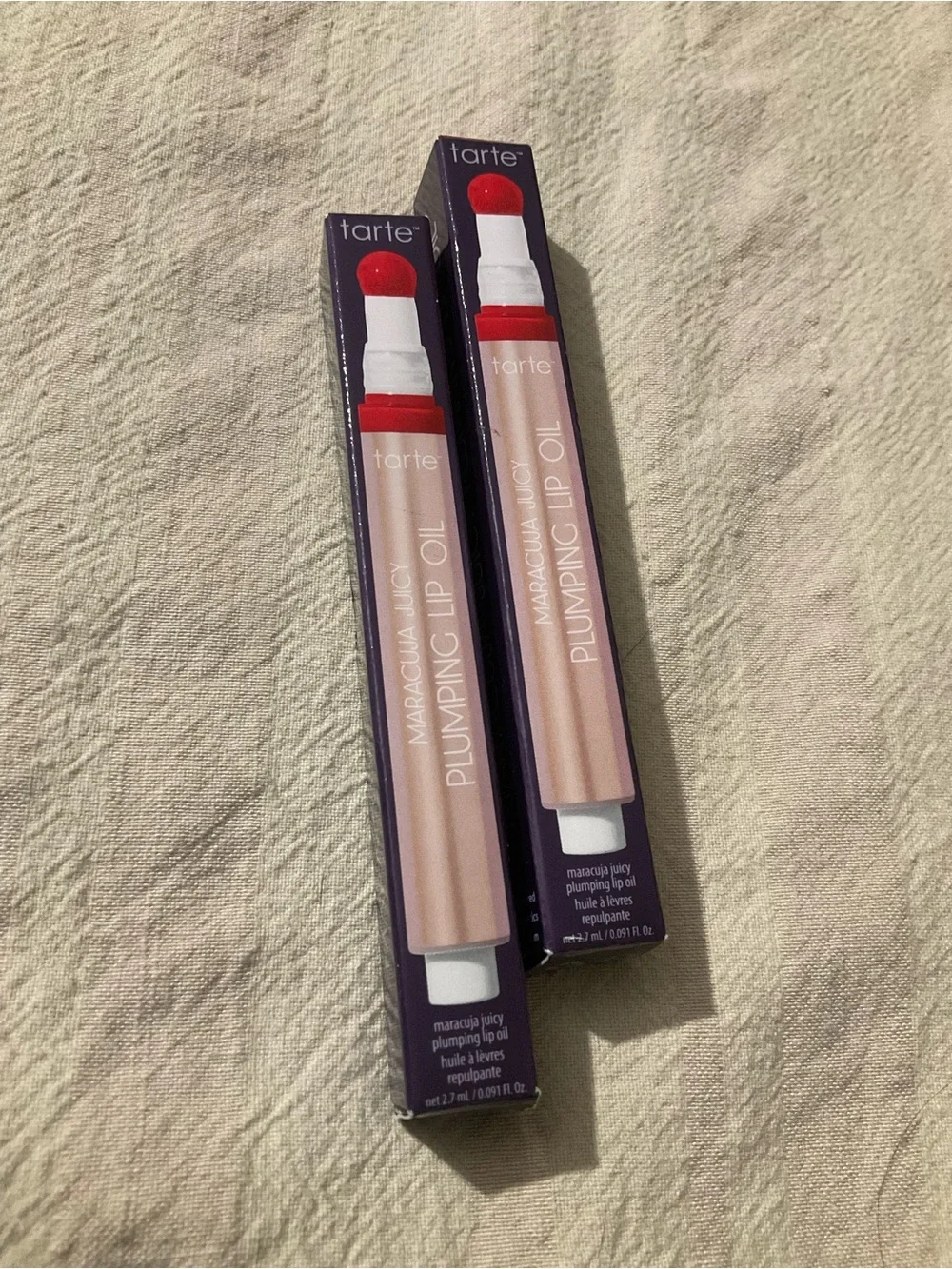 (2) Tarte Cherry maracuja juicy plumping lip oil NIB Two